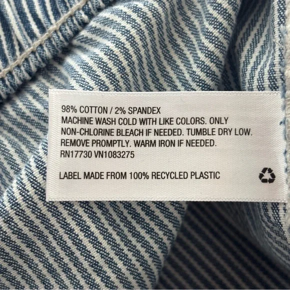 Universal Thread Light Blue Pinstripe High-Rise Railroad Tapered Striped Pants - Picture 12 of 12